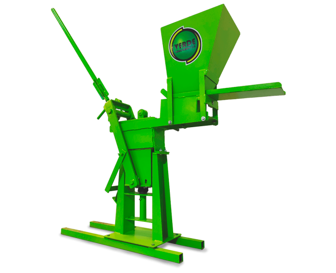 Máquina de Tijolo Ecológico Manual Verde Equipamentos
