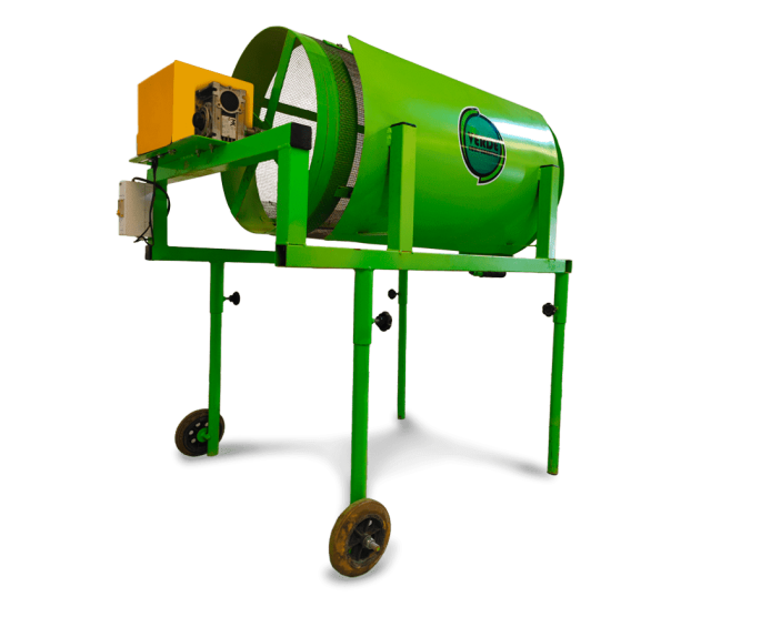 Peneira Rotativa para Tijolos Ecológicos Verde Equipamentos