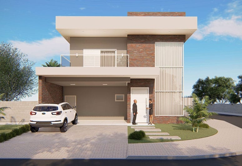 Planta de casa de esquina com 3 quartos usando o tijolo ecológico (3)