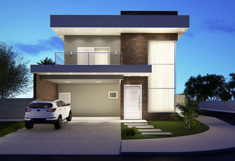 Planta de casa de esquina com 3 quartos usando o tijolo ecológico (5)